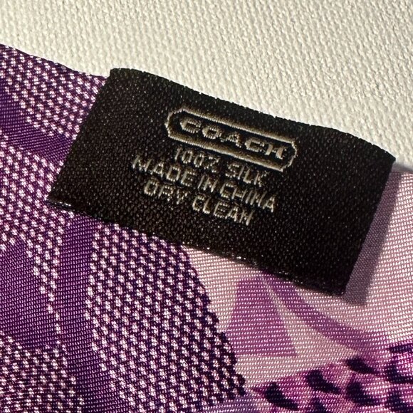 Lot of 5 Coach Silk Skinny Scarves - Picture 4 of 12